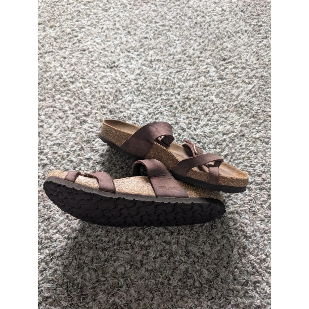 Birkenstock Mayari Sandals Brown Leather Women's 40 US 9.5